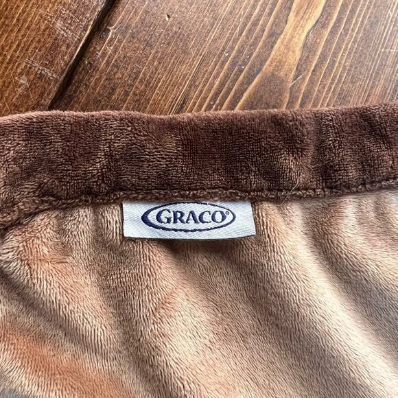 Graco Lion Lovey Brown Security Blanket plush Woobie Blankie - Picture 6 of 8